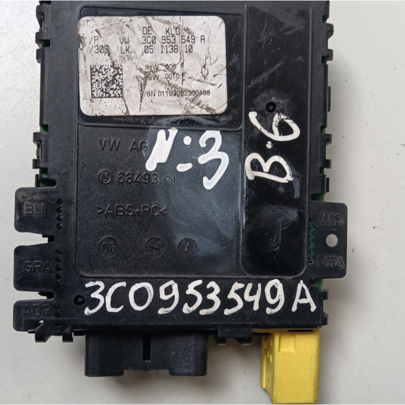 Блок керування рульової колонки (J527) Volkswagen Passat B6 / Passat CC 3C0953549A